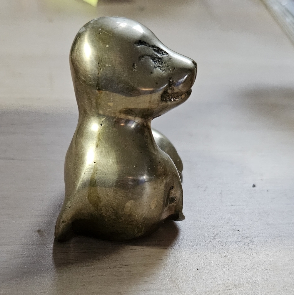 Brass Seal Sculpture Paperweight - Picture 4 of 6